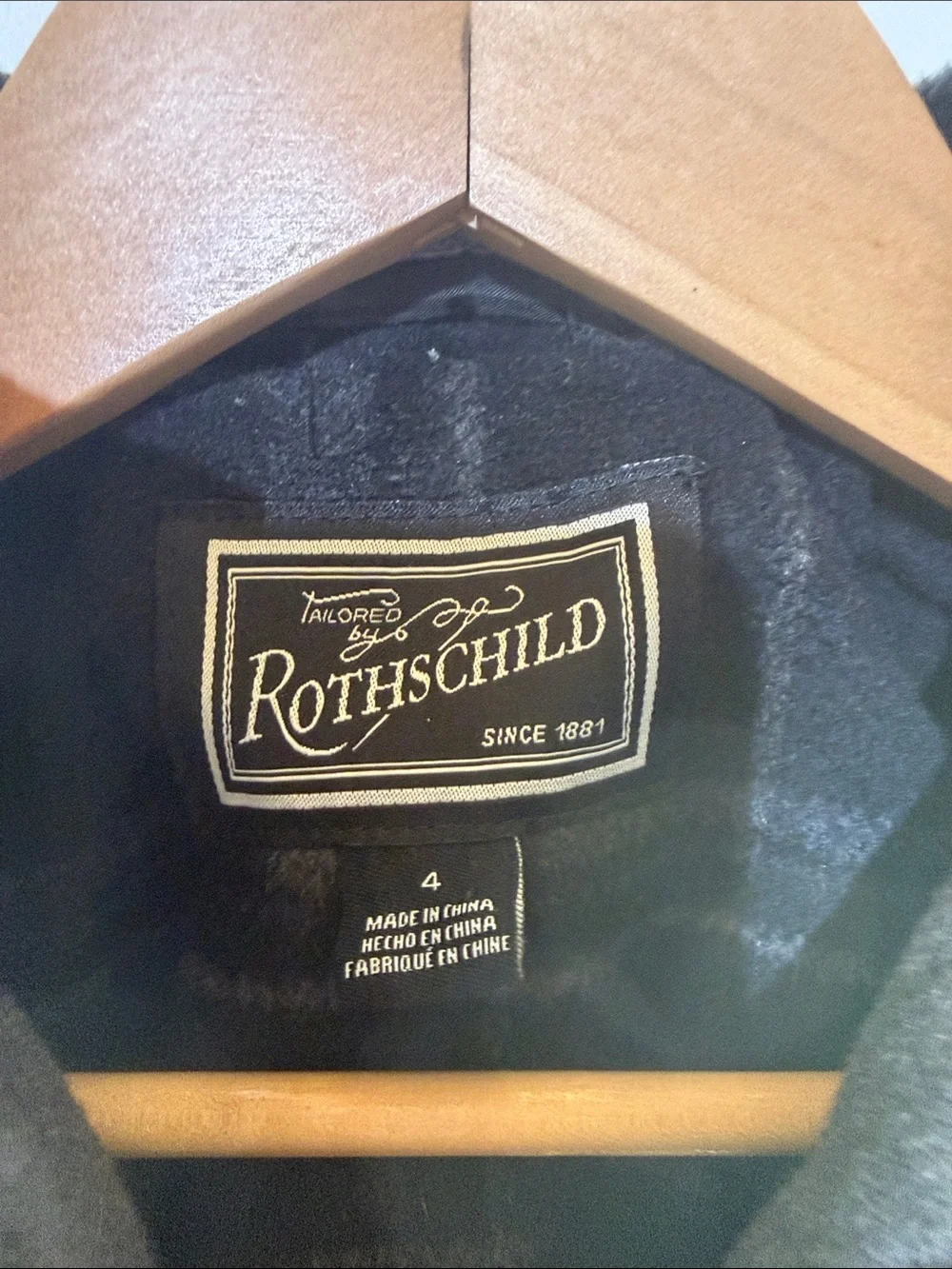 Rothschild  Kids Charcoal Hooded Toggle Peacoat size 4